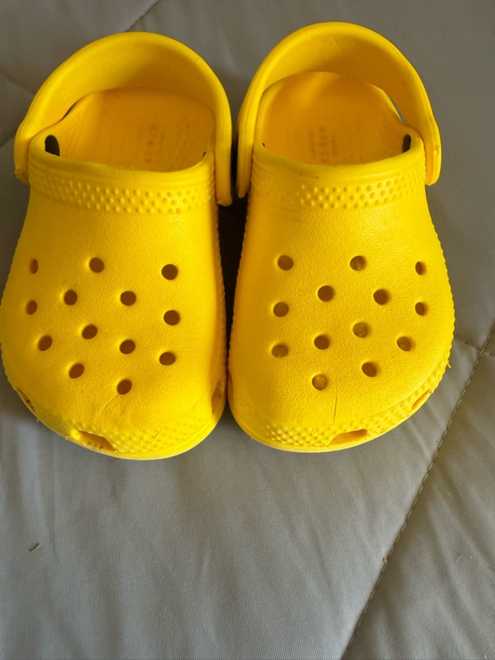 CROCS Kids Bright Yellow Vented Clogs